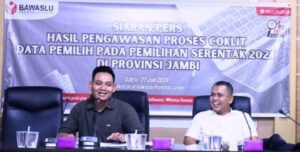 Bawaslu Provinsi Jambi Umumkan Hasil Pengawasan Selama Pelaksanaan Coklit