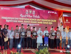 KPU Muaro Jambi Tetapkan Nomor Urut Empat Paslon Cabup dan Cawabup Muaro Jambi