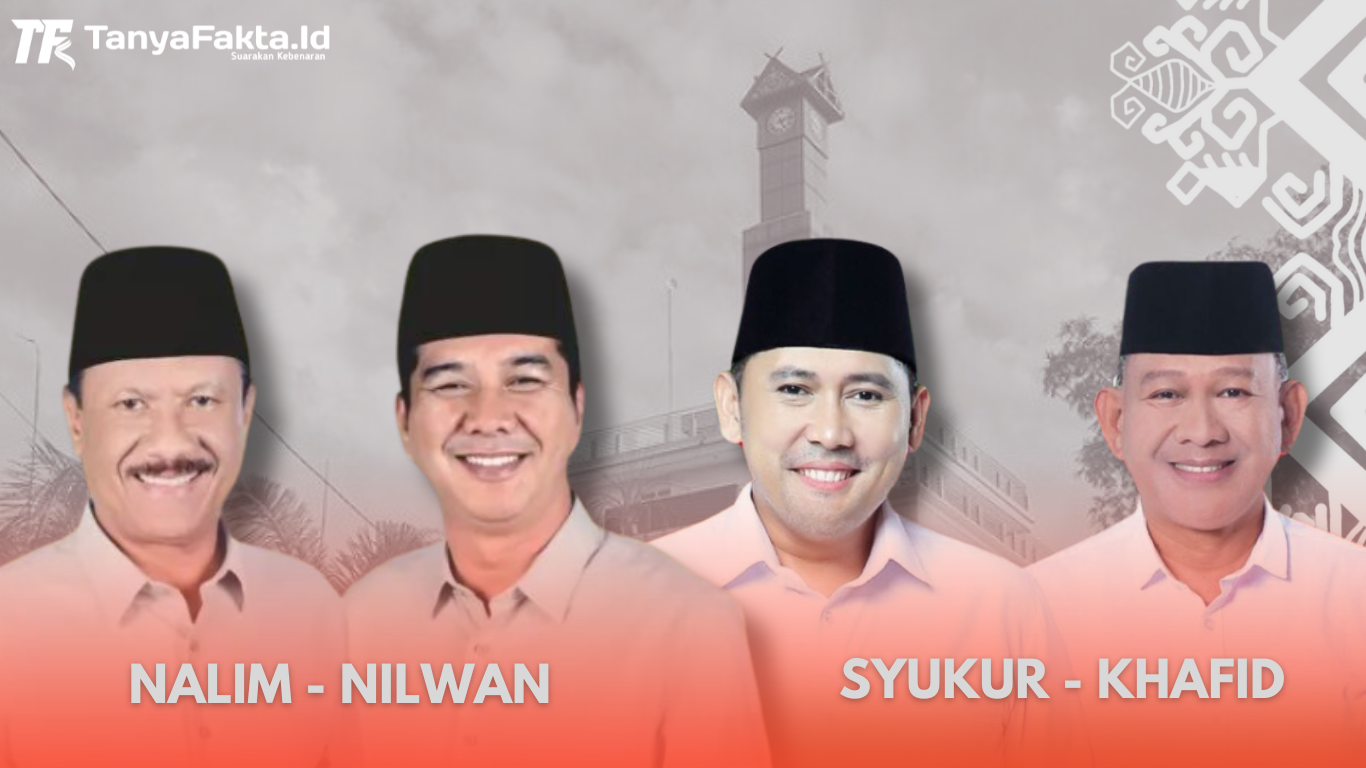 Bakal Pasangan Calon Bupati dan Wakil Bupati Nalim-Nilwan dan Syukur-Khafid. [TanyaFakta.id/Redaksi]