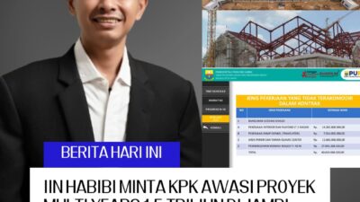 Iin Habibi Minta KPK Awasi Proyek Multiyears Senilai 1,5 Triliun di Jambi